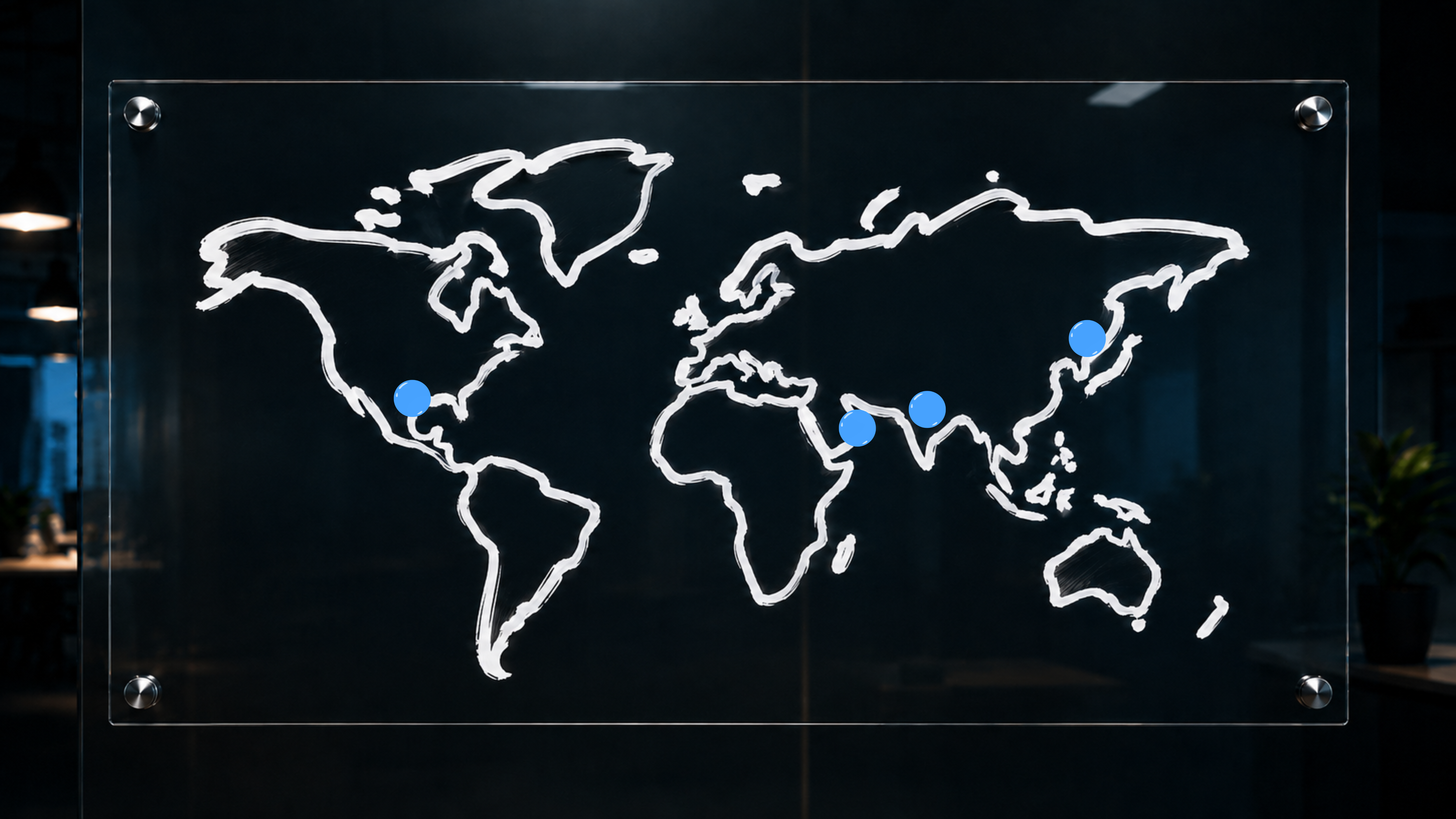 World map showing Afton Solutions locations